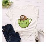 Áo thun phông nam nữ form rộng Familylove - Mẫu áo Unisex nam nữ Chú Lười SLOFFEE Cotton 100% cao cấp