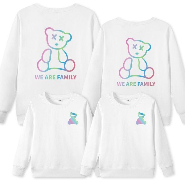 Áo Sweater Gia Đình Familylove - Mẫu Áo Gia Đình Ấm Áp In Hình Gấu Đáng Yêu We Are Family Chất Nỉ Da Cá Cotton 100%