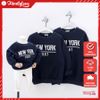 Áo Sweater Gia Đình Familylove - Áo Sweater mẫu thu đông gia đình New York 1987 xinh xắn Chất Liệu Nỉ Da Cá Cao Cấp