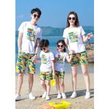 Đồng phục đi biển Familylove - Bộ Quần Áo đồng phục gia đình đi biển mẫu Shark Sound Level Sure Out