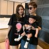 Áo gia đình Familylove - đồ gia đình họa tiết Mặt trời lặn Chduykur  chất liệu cotton 100%