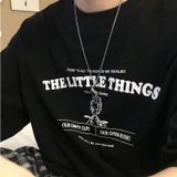 Áo thun phông nam form rộng Familylove - Mẫu áo thun nam tay lỡ  THE LITTLE THING chất Cotton 100% cao cấp