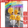 Áo Sweater Gia đình Familylove - Mẫu Áo Gia đình Sweater Dài Tay Mặt cười Gia đình vui vẻ Chất Nỉ Da Cá Cotton 100%