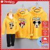 Áo Hoodie Gia Đình Familylove - Áo Hoodie Nón/Túi Mickey Mouse Dễ Thương Chất Liệu Nỉ Da Cá Cao Cấp