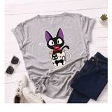 Áo thun phông nam nữ form rộng Familylove - Mẫu áo Unisex nam nữ Chú Mèo trong ly dễ thương Cotton 100% cao cấp