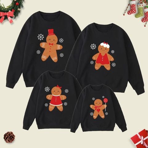 Áo Gia Đình Thu Đông Familylove -Mẫu Gia Đình Thu Đông Sweater Họa Tiết Gia Đình Bánh Quy Chất Liệu Nỉ Da Cá Cao Cấp