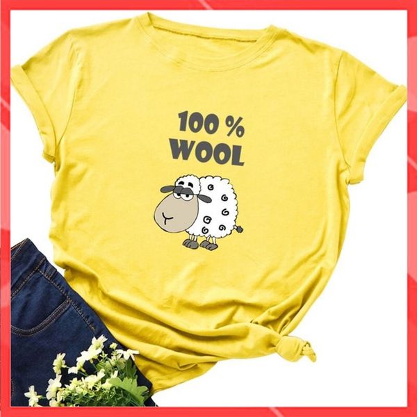 Áo thun phông nam nữ form rộng Familylove - Mẫu áo Unisex Chú Cừu 100& WOOL chất Cotton 100% cao cấp
