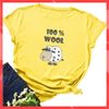 Áo thun phông nam nữ form rộng Familylove - Mẫu áo Unisex Chú Cừu 100& WOOL chất Cotton 100% cao cấp