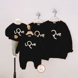 Áo Sweater Gia Đình Familylove - Áo Sweater Trái tim Love Bong Bóng Dễ Thương Chất Liệu Nỉ Da Cá Cao Cấp