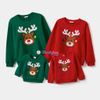 Áo sweater gia đình Familylove - Áo nỉ gia đình Noel họa tiết tuần lộc đáng yêu chất liệu nỉ da cá cao cấp