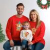 Áo sweater gia đình Familylove - Áo Sweater Noel họa tiết gia đình tuần lộc đáng yêu chất liệu nỉ da cá cao cấp