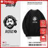 Áo Sweater Nỉ Cho Nam Happyfamily Form Rộng Familylove – Set Hình Người Chữ Rose Cool Ngầu 3 Màu Trắng Đen Xám