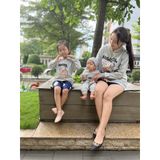 Áo Hoodie Gia đình Familylove - Áo Gia Đình Thu Đông Chú Gấu HOWLER Đáng Yêu Chất Nỉ Da Cá Cotton 100%
