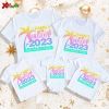 Áo gia đình Familylove - đồ gia đình in hoạ tiết FAMILY VACATION 2O23 sắc màu chất thun cotton 100 co giãn bốn chiều