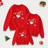 Áo Gia Đình Thu Đông Familylove -Mẫu Gia Đình Sweater Họa Tiết Ông Già Noel Ho Ho Chất Liệu Nỉ Da Cá Cao Cấp
