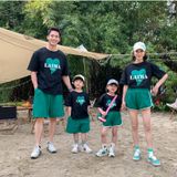 Áo Gia Đình Familylove - Mẫu Áo Đồng Phục Gia Đình Họa Tiết Hình Trái Tim Laima Paris Chất Liệu Cotton 100% Co Giãn