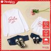 Áo Sweater Gia đình FamilyLove Cotton Nỉ da cá (Hình thật chất áo + Logo Thương hiệu) Chữ Besties