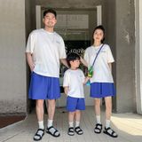Bộ quần áo gia đình Familylove - set bộ quần áo gia đình in chữ CHIDHOOD IS FEARLESS chất liệu cotton 100% co giãn