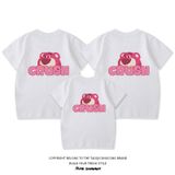 Áo gia đình Familylove - đồ gia đình họa tiết chú gấu dâu LOTSO CRUSH đáng yêu chất liệu cotton 100%