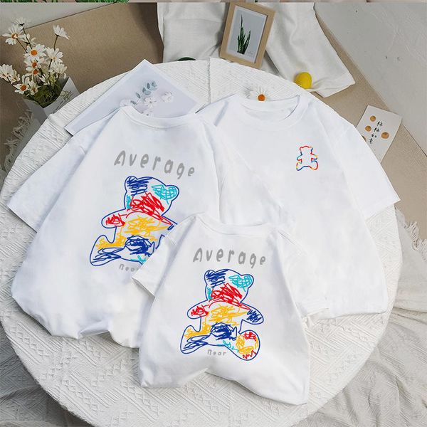 Áo gia đình Familylove - đồ gia đình họa tiết trái Gấu sắc màu Average Bear đáng yêu chất liệu cotton 100%