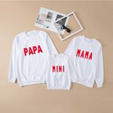 Áo Gia Đình Thu Đông Familylove -Mẫu Gia Đình Thu Đông Sweater In Chữ PAPA, MAMA ,MINI Chất Liệu Nỉ Da Cá Cao Cấp