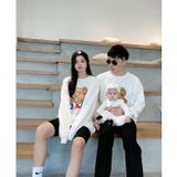 Áo Gia Đình Thu Đông Familylove - Hoodie Gia Đình Họa Tiết Gấu Bear Đáng Yêu Nỉ Da Cá Cao Cấp