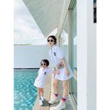 Áo gia đình cổ trụ Familylove - đồ gia đình polo có cổ Logo B chất liệu nỉ da cá cotton 100% co giãn cao cấp