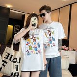 Áo gia đình Familylove - đồ gia đình họa tiết hoạt hình đáng yêu chất liệu cotton 100%