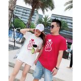 Áo gia đình Familylove - Mẫu Bắn Tim màu Đỏ chất Cotton 100% rất đẹp