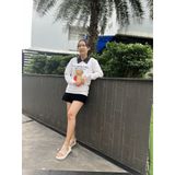 Áo Sweater Gia đình Familylove - Mẫu Áo Gia đình Sweater Dài Tay Gấu Xubawawa Phối Cổ Chất Nỉ Da Cá Cotton 100%