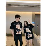 Áo thun nam form rộng chất 100% cotton mềm mịn thấm hút hồ hôi Familylove Gấu Always Sunny Hot Trend