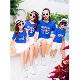 Áo gia đình Familylove - Mẫu Áo gia đình đi biển TROPICAL FAMOUS