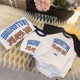 Áo gia đình Familylove - đồ gia đình mẫu raglan họa tiết gấu GOODFORTUNE đáng yêu chất liệu cotton 100%