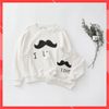Áo Hoodie Gia Đình Familylove - Áo Hoodie hình Bộ Râu - I LIKE Thương Chất Liệu Nỉ Da Cá Cao Cấp