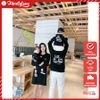 Áo Sweater Gia đình Familylove - Mẫu Áo Đầm Sweater Family Graphic Gấu Sevi Ineffable Chất Nỉ Da Cá Cotton 100%- Black