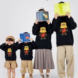 Áo sweater gia đình Familylove - Áo Sweater họa tiết gấu Forever chất liệu nỉ da cá cao cấp