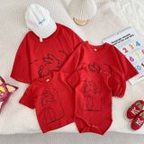 Áo gia đình Familylove - đồ gia đình họa tiết thỏ  đáng yêu chất liệu cotton 100% co giãn cao cấp