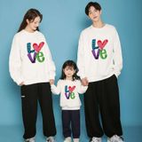 Áo sweater gia đình Familylove - Áo Sweater họa tiết trái tim LOVE chất liệu nỉ da cá cao cấp