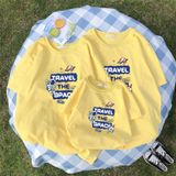 Áo gia đình Familylove - Mẫu Áo Đồng phục gia đình Họa Tiết Phi Hành Gia Travel The Space chất liệu cotton 100% co giãn