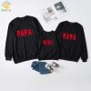 Áo Gia Đình Thu Đông Familylove -Mẫu Gia Đình Thu Đông Sweater In Chữ PAPA, MAMA ,MINI Chất Liệu Nỉ Da Cá Cao Cấp
