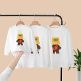 Áo sweater gia đình Familylove - Áo Sweater họa tiết gấu Forever chất liệu nỉ da cá cao cấp