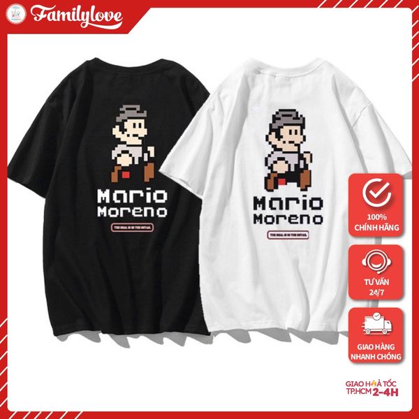 Áo Thun Phông Nam Form Rộng Familylove - Mẫu Áo Thun Nam Tay Lỡ Mario Moreno Chất Cotton 100% Cao Cấp