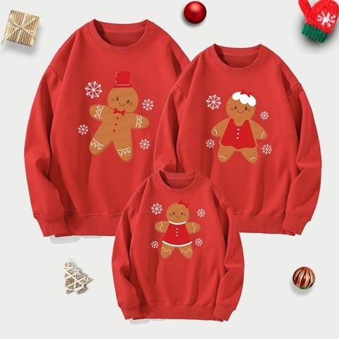 Áo Gia Đình Thu Đông Familylove -Mẫu Gia Đình Thu Đông Sweater Họa Tiết Gia Đình Bánh Quy Chất Liệu Nỉ Da Cá Cao Cấp