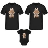 Áo gia đình Familylove - Set Gia Đình Gấu LABUBU Siêu dễ thương in 2 mặt chất liệu cotton 100 co giãn mát
