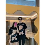 Áo thun tay lỡ nam nữ - áo phông nam nữ unisex form rộng mẫu Gấu Always Sunny Hot chất 100% cotton mềm mịn thấm hút