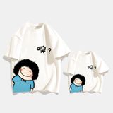 Áo gia đình Familylove - Mẫu gia đình Chibi siêu cute đáng yêu chất liệu cotton co giãn 4 chiều