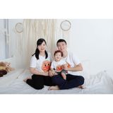 Áo gia đình Familylove - đồ gia đình mặt cười MINANO màu trắng chất liệu cotton 100% mát