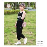 Bộ quần áo bé gái Familylove - Set áo croptop quần jogger bé gái ENDOKIDS đáng yêu năng động chất liệu cotton 100% co gi