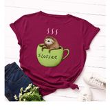 Áo thun phông nam nữ form rộng Familylove - Mẫu áo Unisex nam nữ Chú Lười SLOFFEE Cotton 100% cao cấp