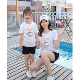 Áo Gia Đình Familylove - Mẫu Đồng Phục Gia Đình Họa Tiết Chú Báo Hồng Sunshine Happy Chất Liệu Cotton 100% Co Giãn